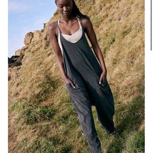 Free People Hot Shot Onesie in Washed Black